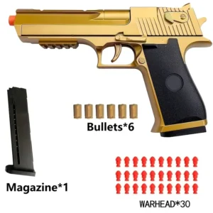 SEMI-AUTOMATIC HANDGUN 6 BULLETS & + 30 WARHEADS
