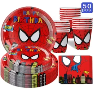 SPIDER-MAN 50PCS DISPOSABLE PARTY SET5