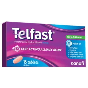 TELFAST 180mg Fast Acting Allergy Relief - 15 Tablets