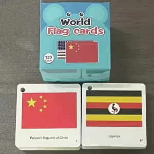 WORLD FLAG CARDS QUIZ GAME 120pcs