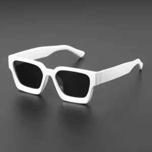 Y2K RETRO SQUARE FRAME GLASS-WHITE