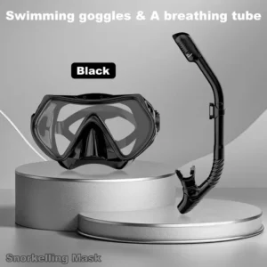 DIVING SNORKEL SET M9 COLOUR: BLACK