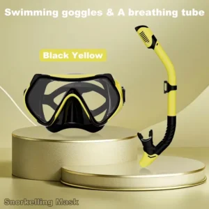 DIVING SNORKEL SET M9 COLOUR: BLACK YELLOW